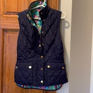 Lilly Pulitzer navy quilted vest